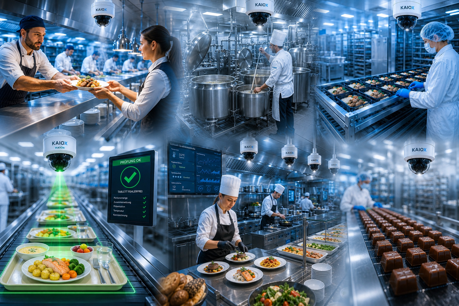 KAIOX Kameras in Grossküchen, Hotel, Produktion und Airline-Catering